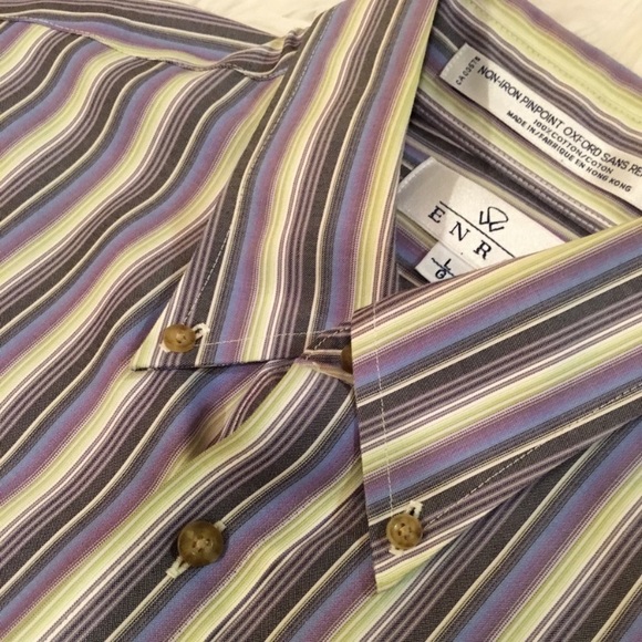 🔴 5/$45 SALE 🔴 ENRO | Non-Iron Oxford shirt - Picture 3 of 6